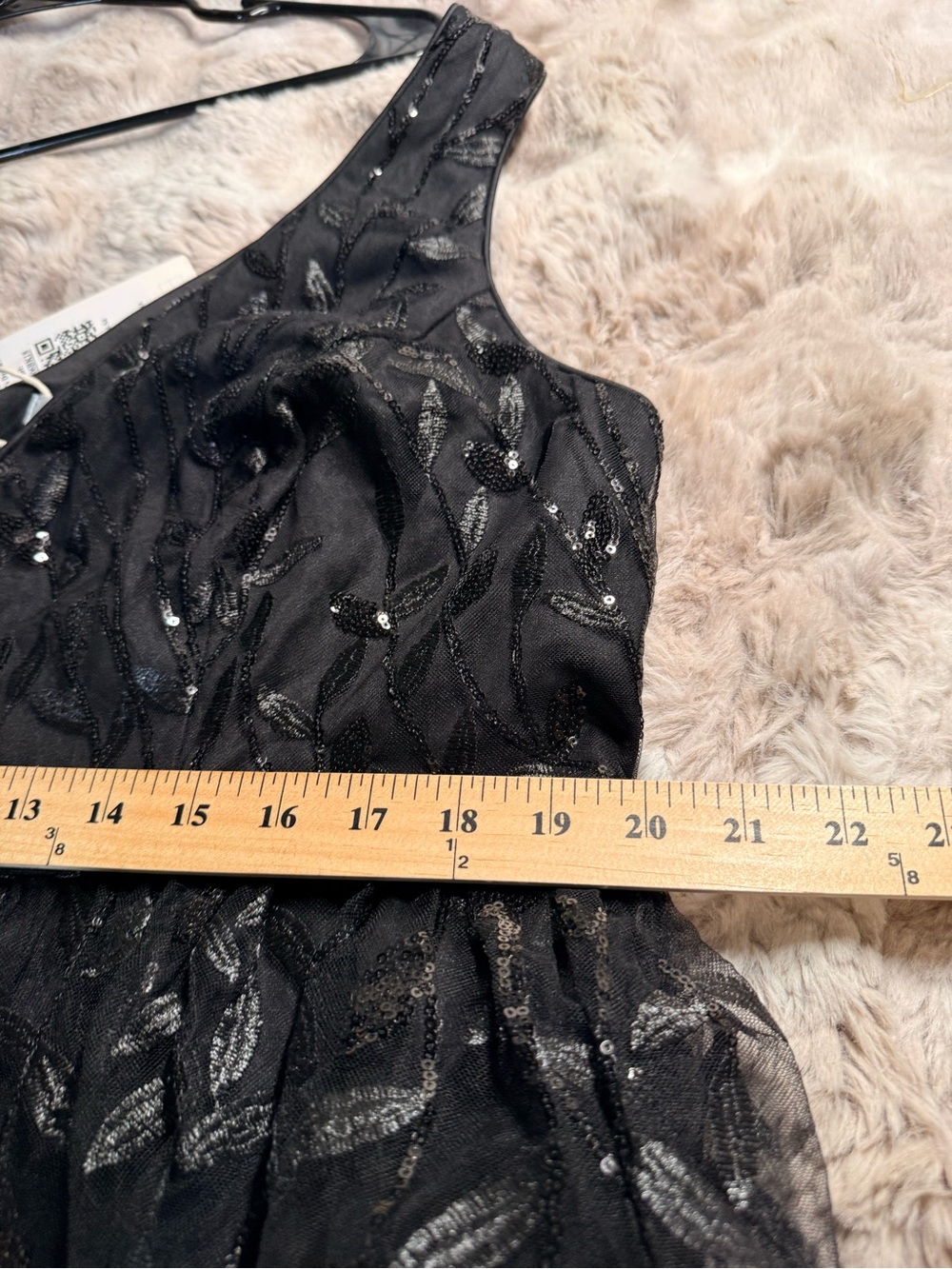 Ever Pretty Black Sequin Tulle Babydoll lDress NWT Whimsygoth Fairy Formal 1X - Picture 9 of 9